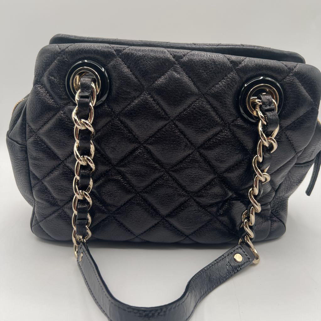 quilted chain strap shoulder bag