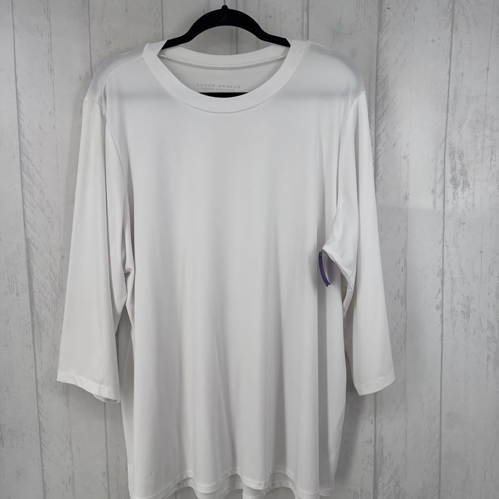 3X crewneck 3/4 slv tee