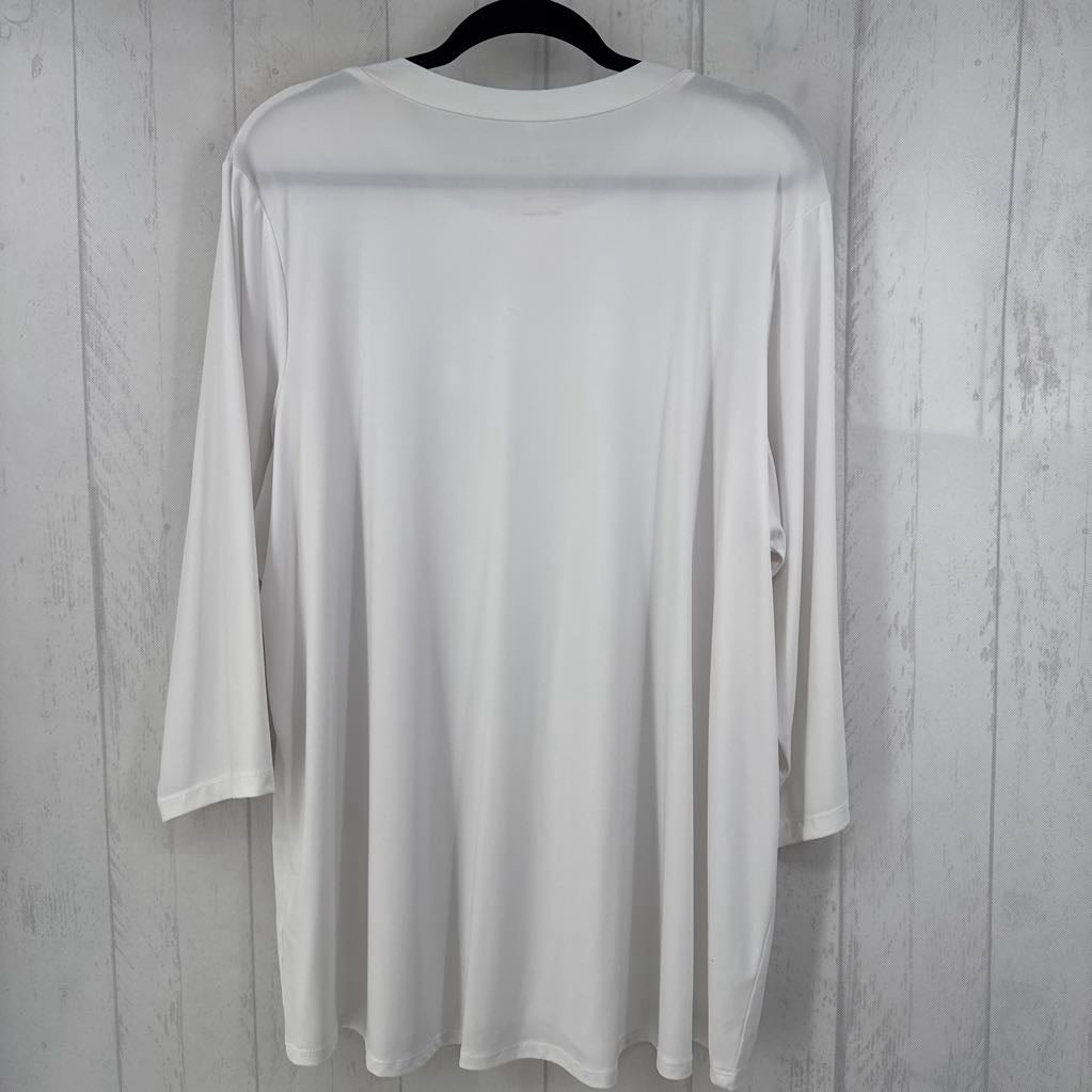 3X crewneck 3/4 slv tee