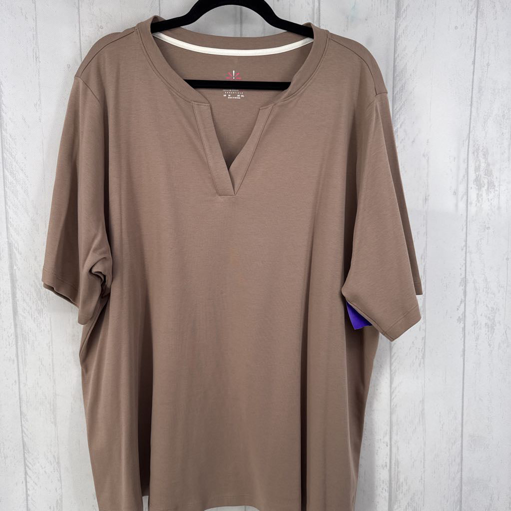 3X split neck s/s tee