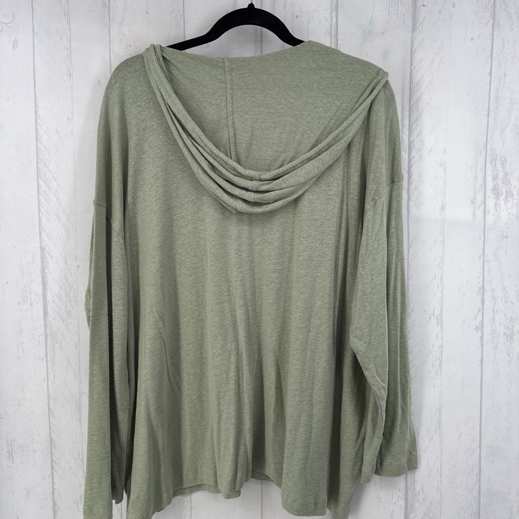 2X tassel tie hooded l/s tee