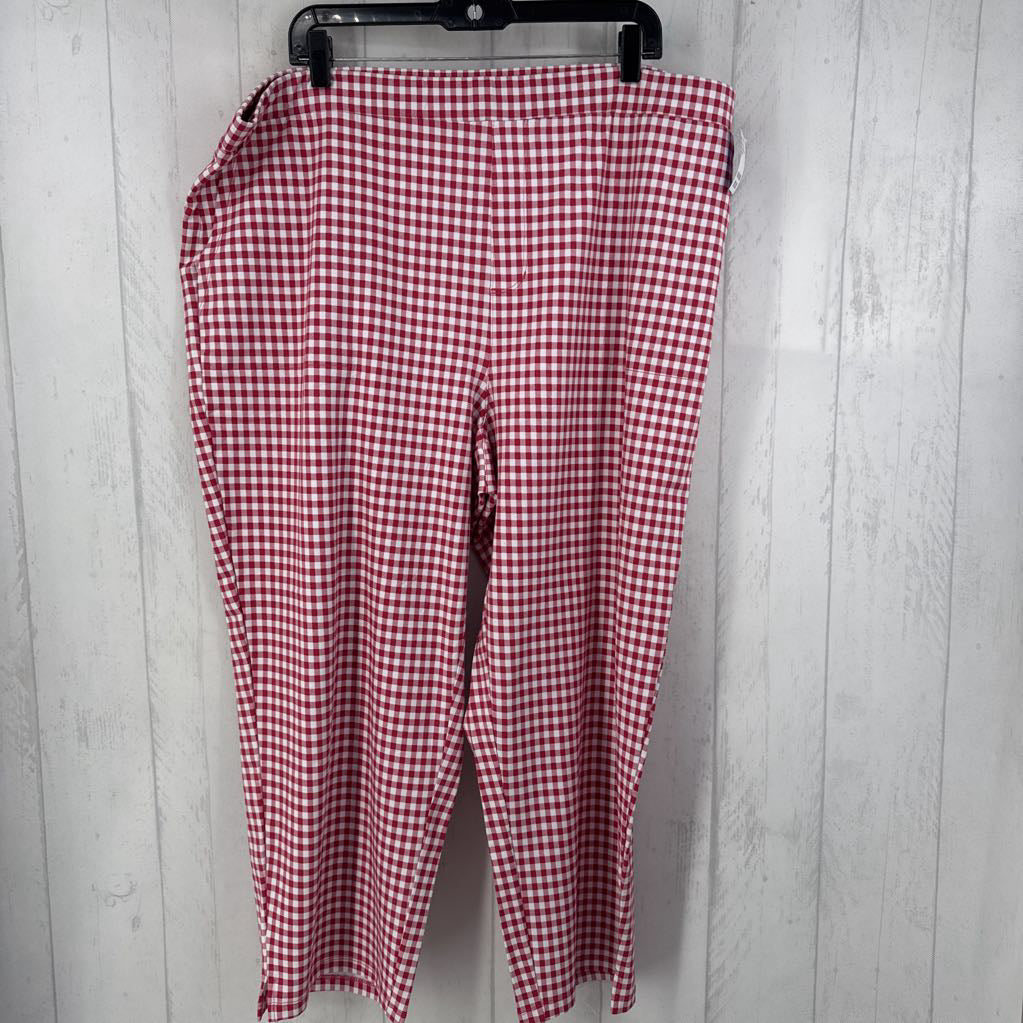 2X gingham print leggings
