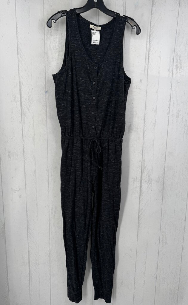 M marled drawstring waist slvls jumpsuit