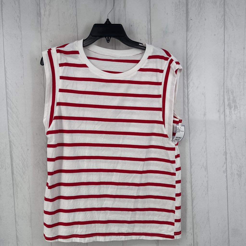 XL striped cap slv tee