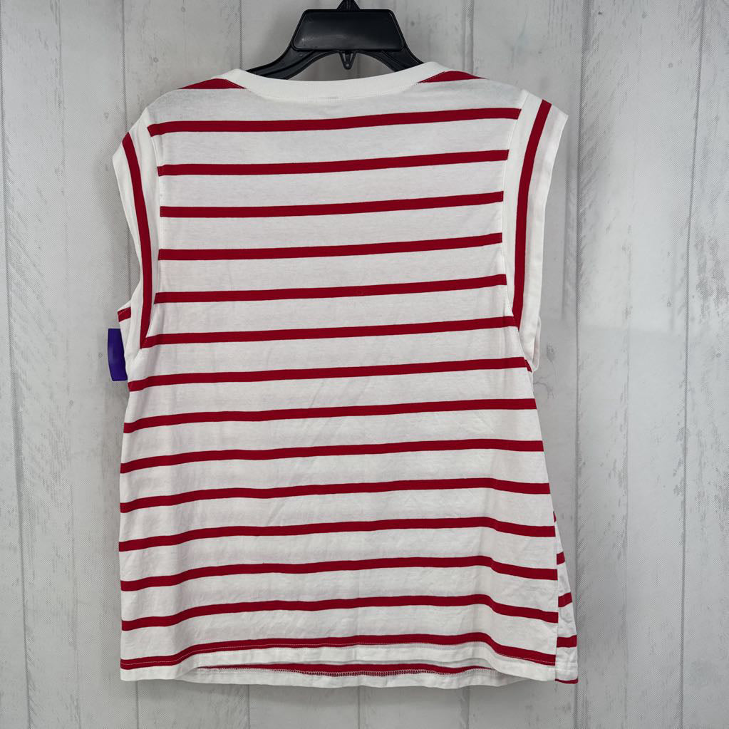 XL striped cap slv tee