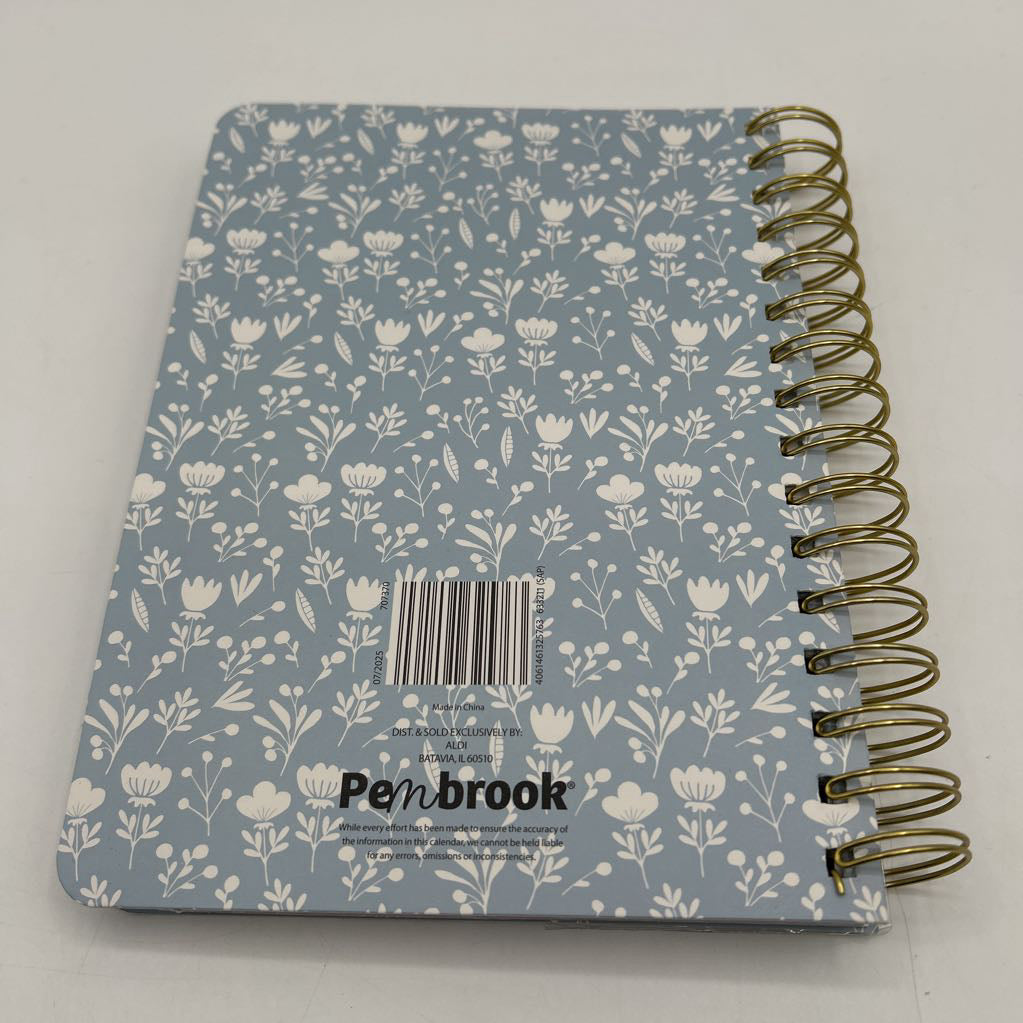 undated planner-blue floral