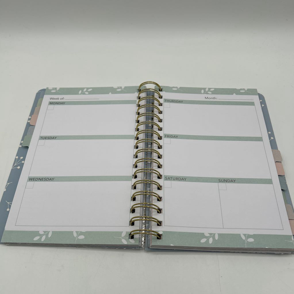 undated planner-blue floral