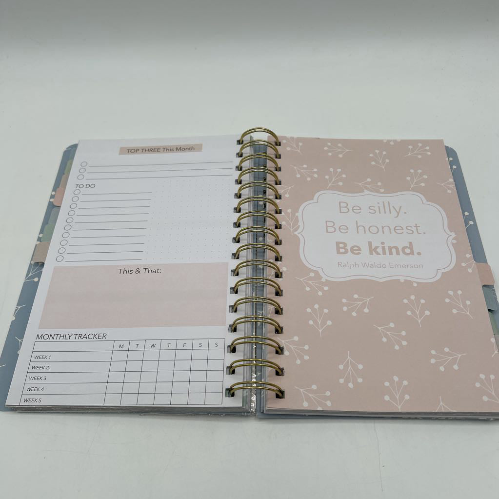 undated planner-blue floral