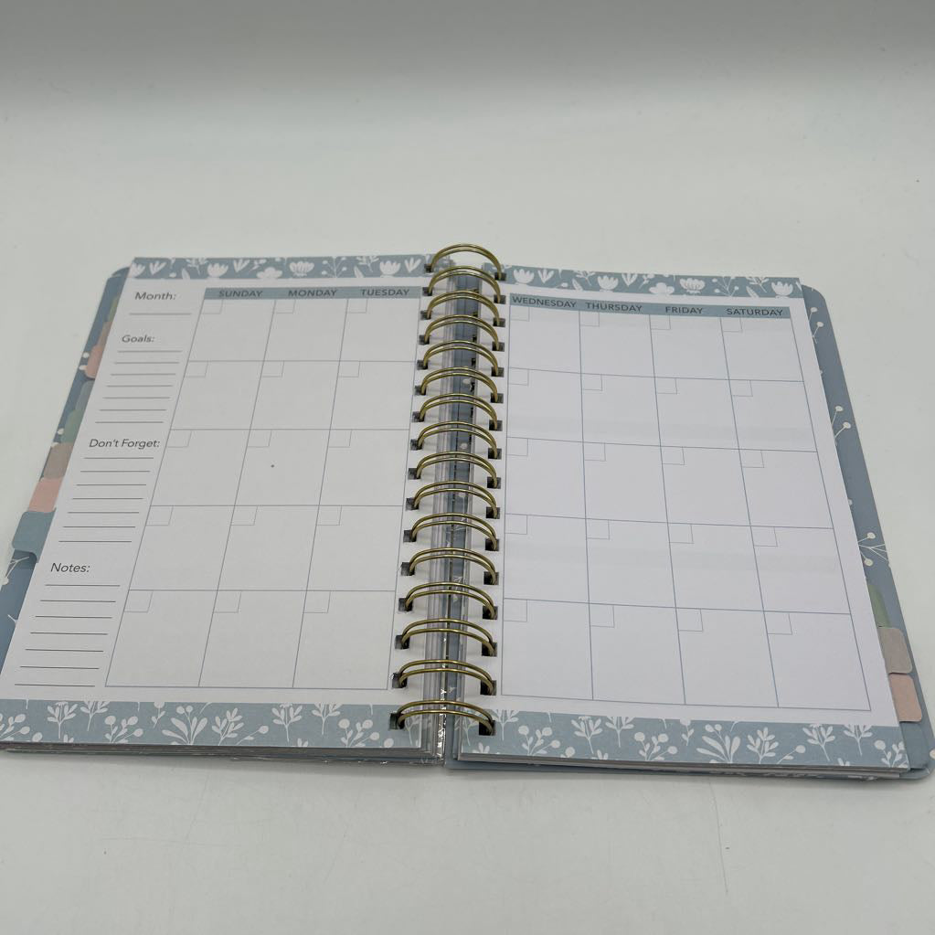 undated planner-blue floral