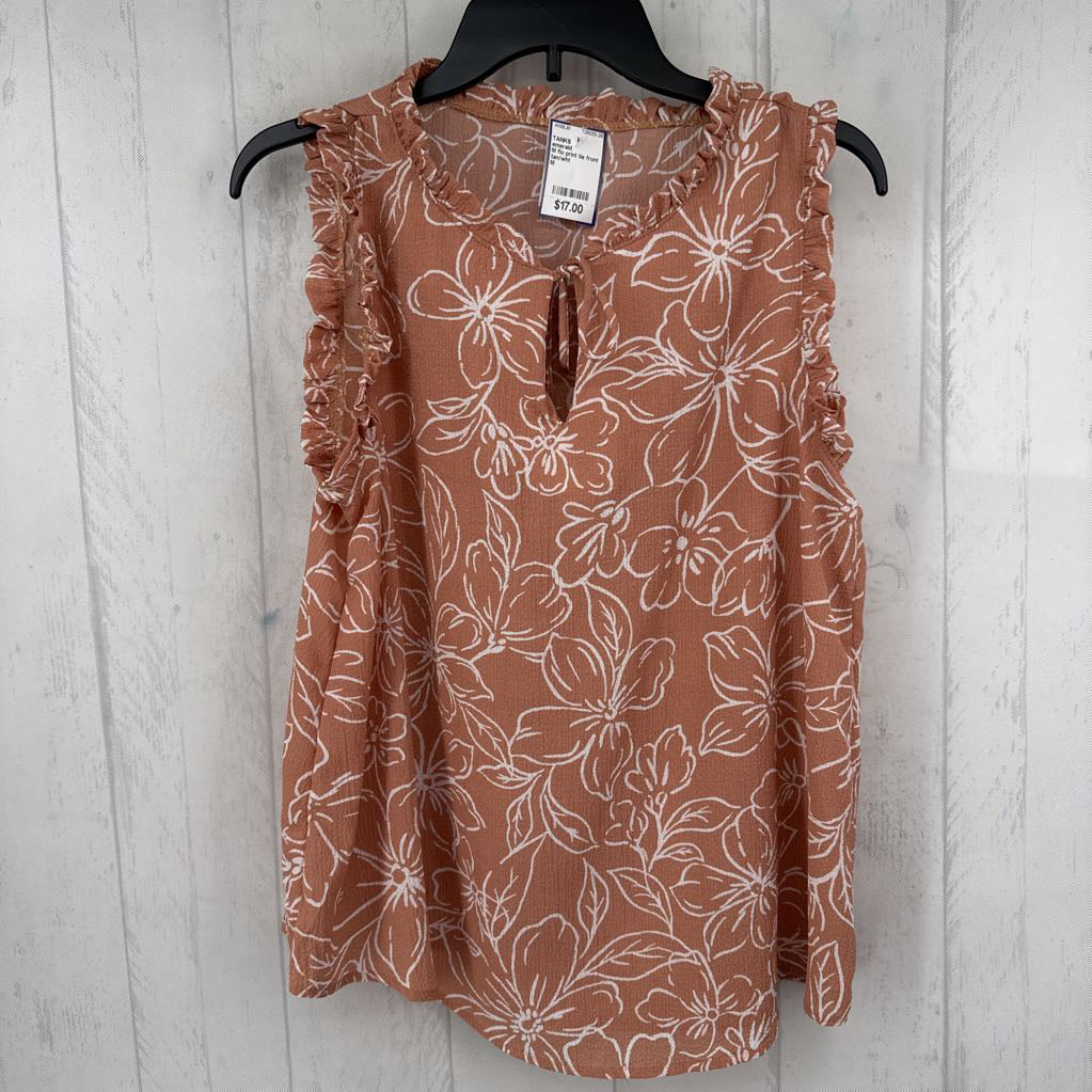 M flo print tie front tank