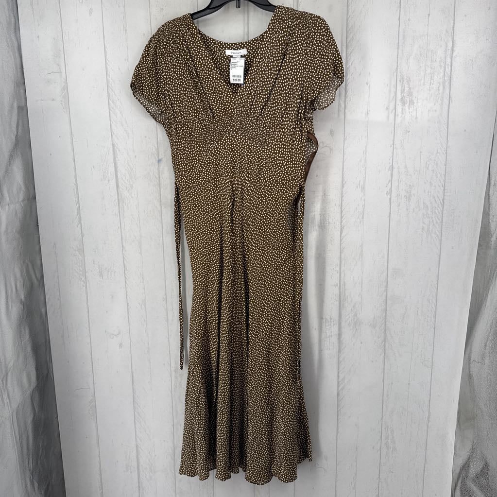 10 polka dot v-neck s/s dress