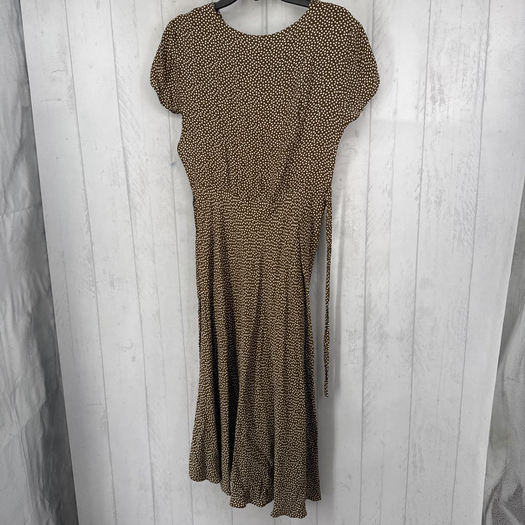 10 polka dot v-neck s/s dress