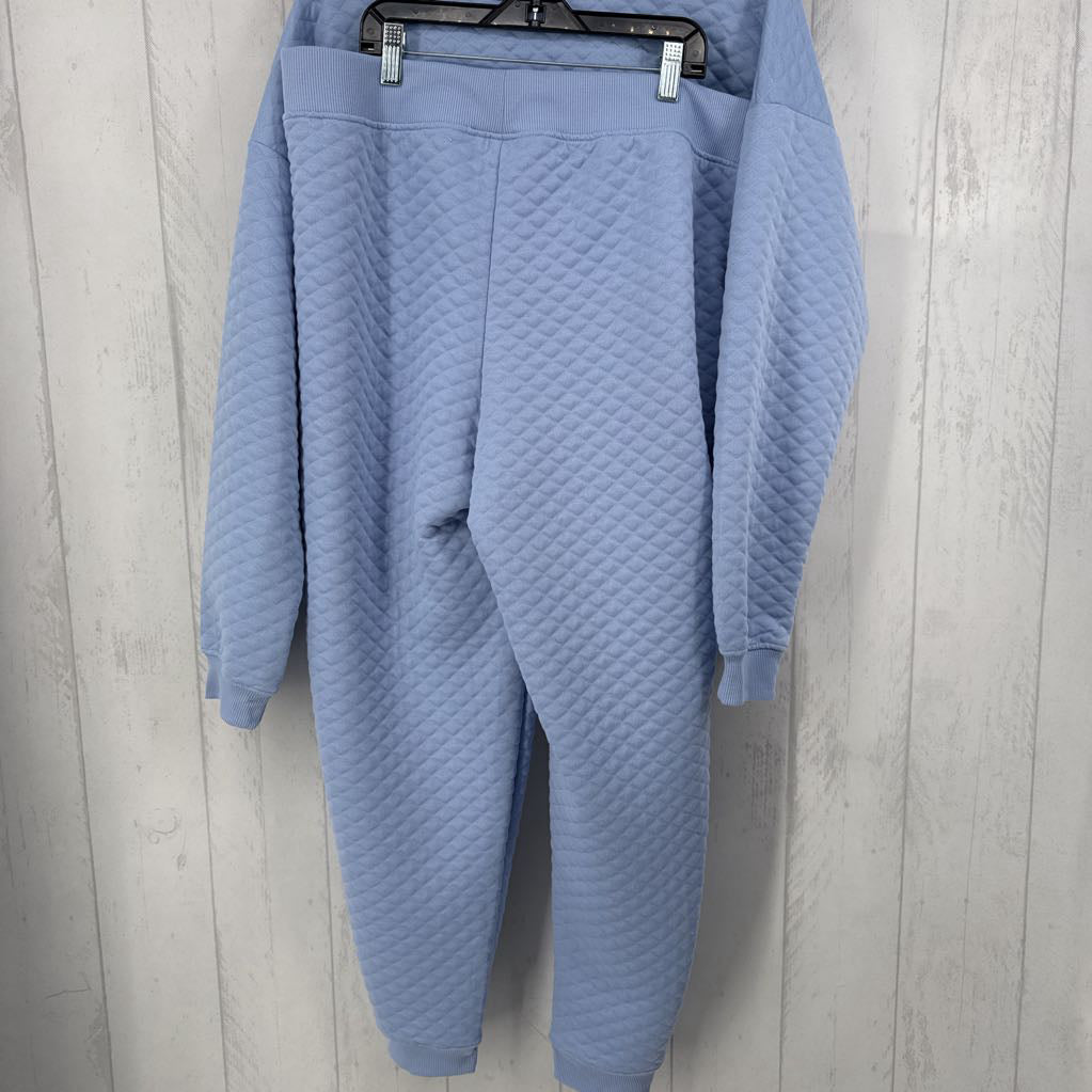 L 2pc quilted jogger set