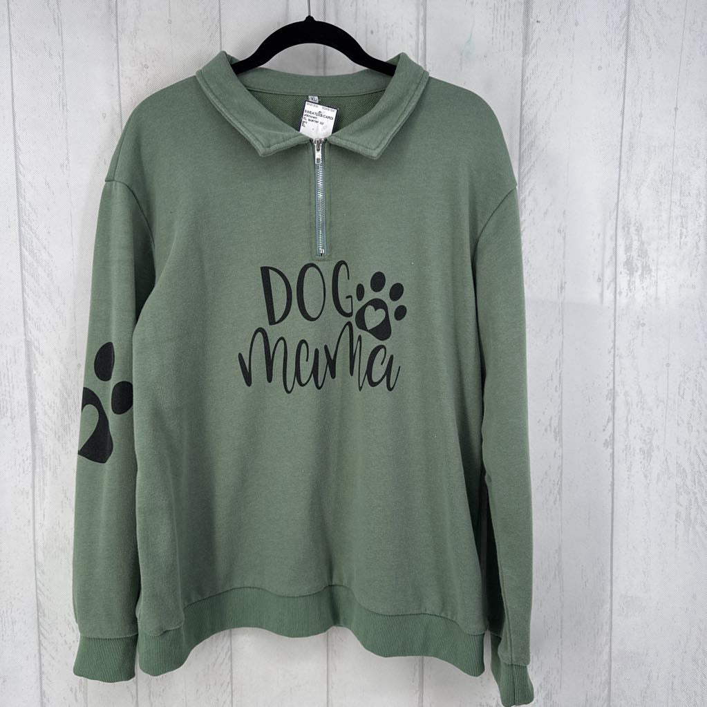 XL quarter zip sweatshirt (dog mom)