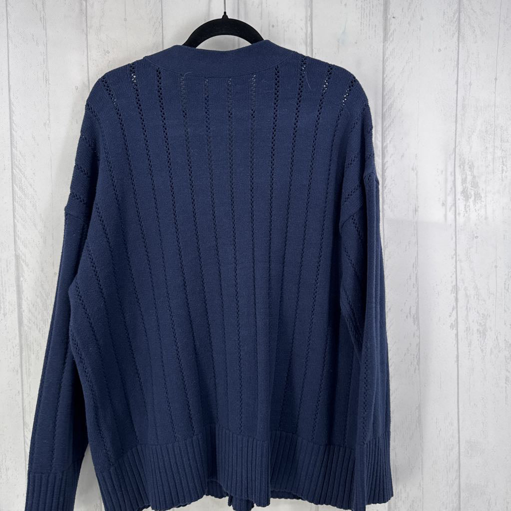 L deep v button front cardi