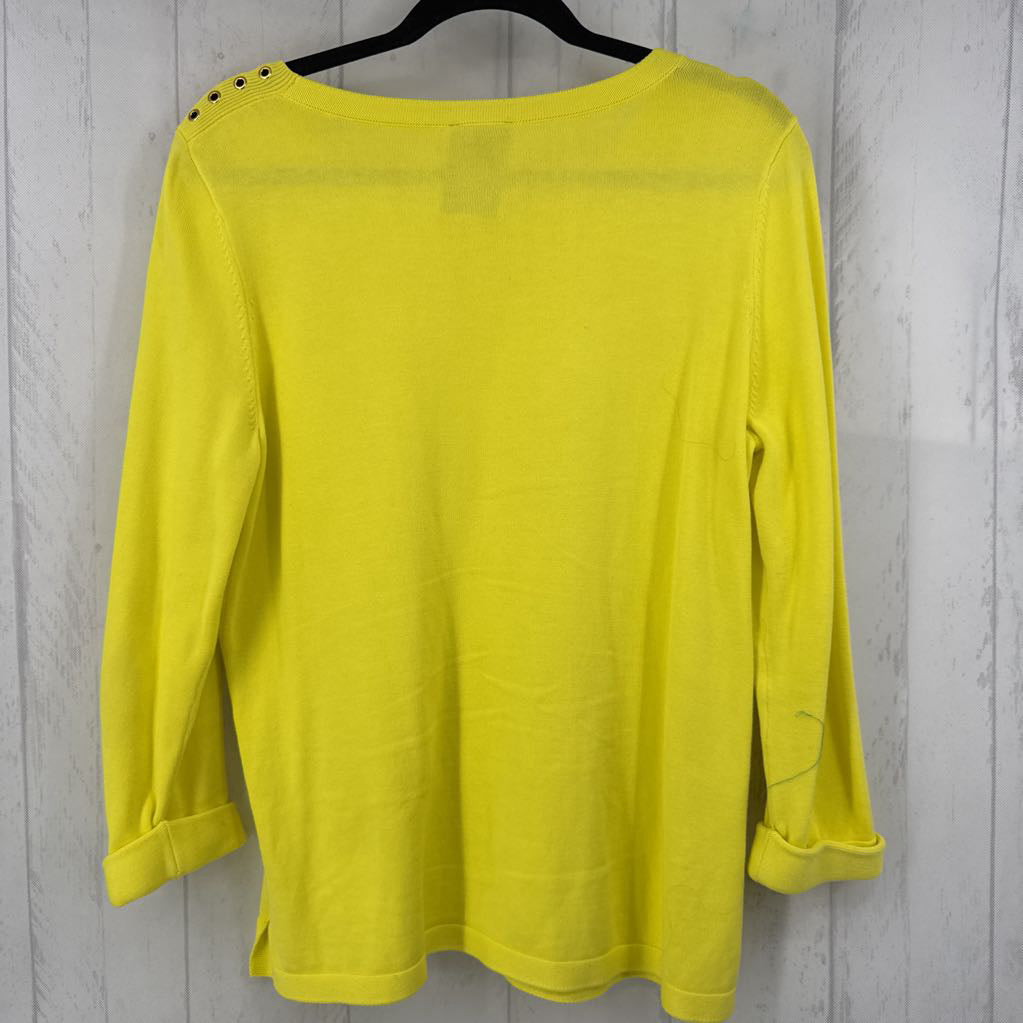 M round neck cuffed slv sweater