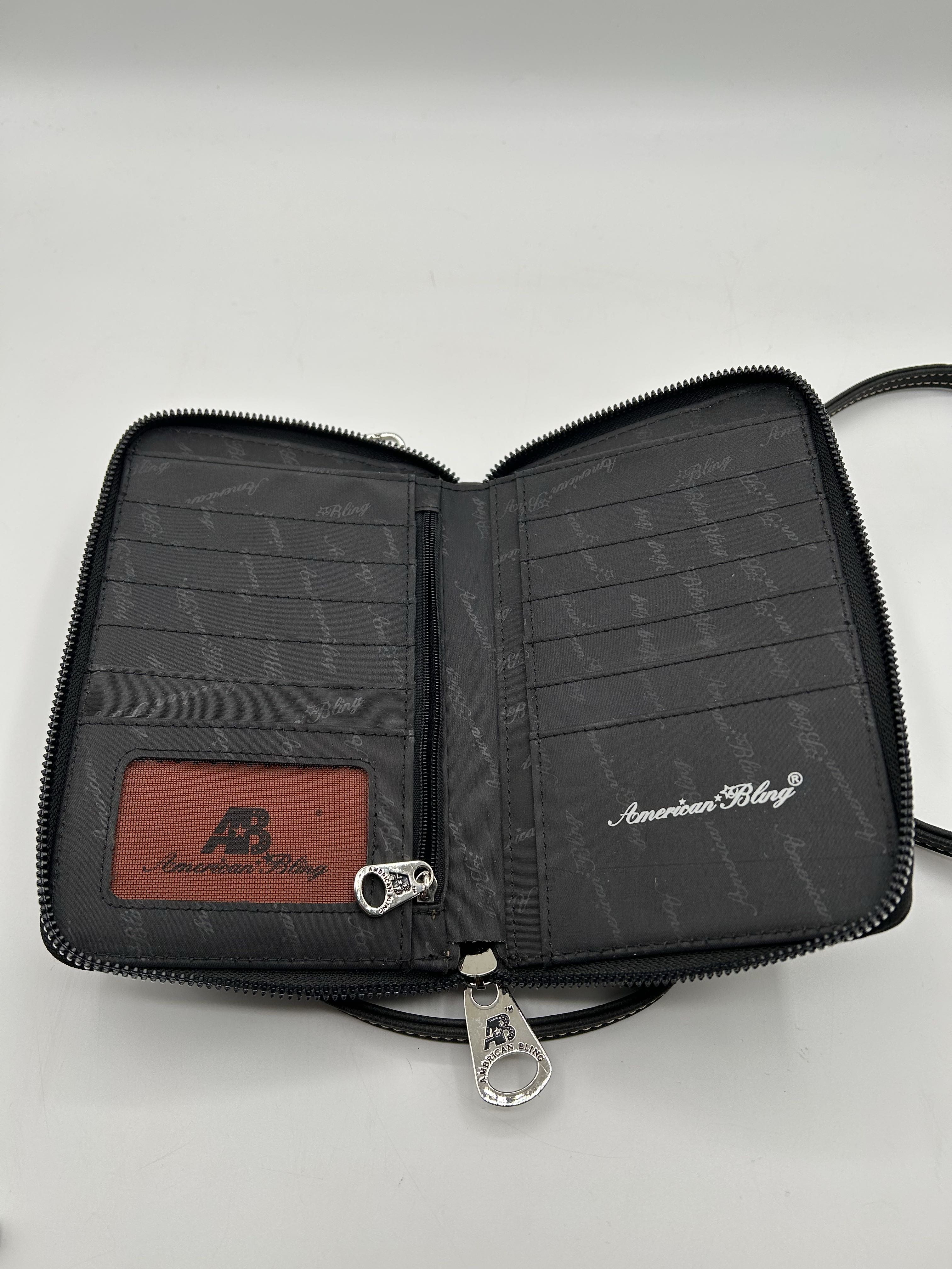 zip around wallet/crossbody