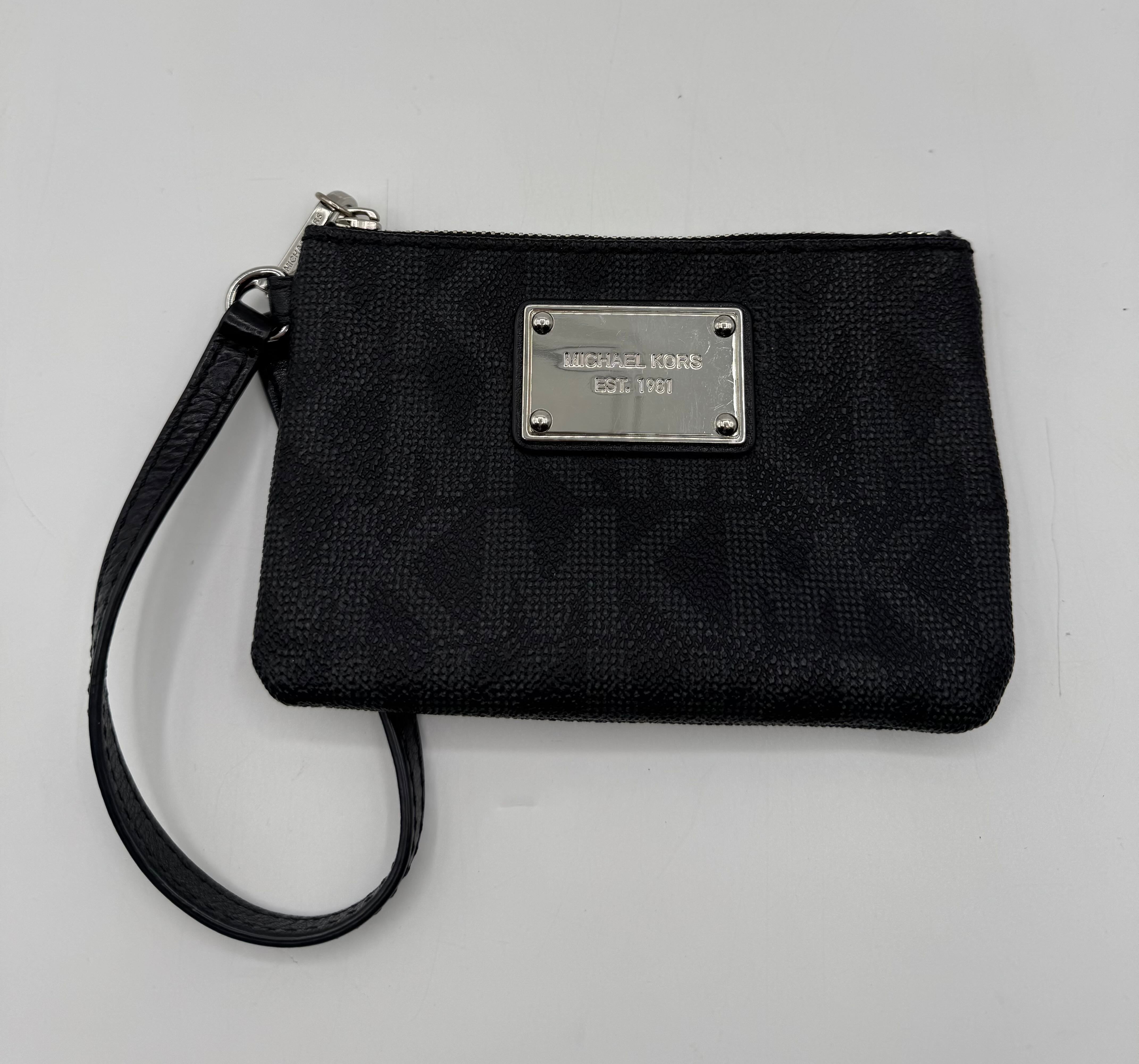 monogram wristlet
