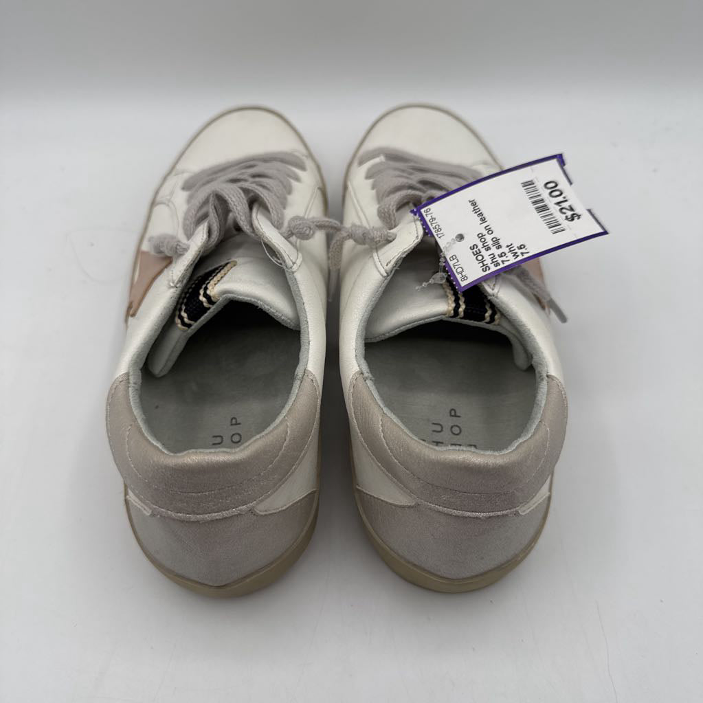 7.5 slip on leather sneaker