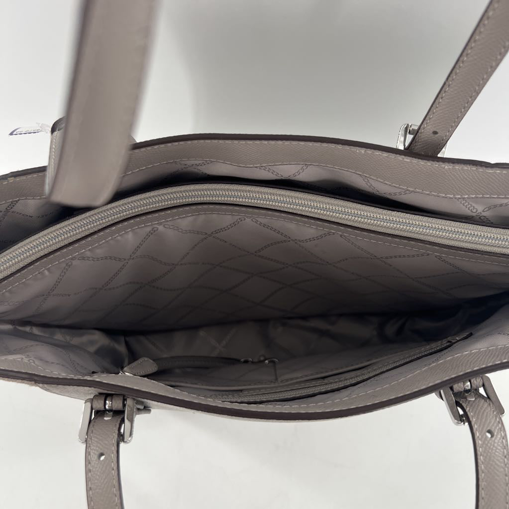 leather embelished tote bag