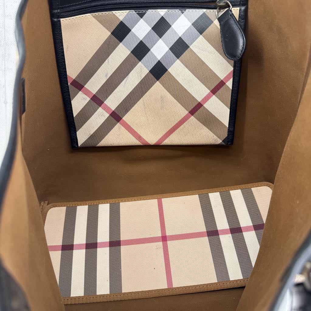 Burberry Supernova Check Large Nickie Tote