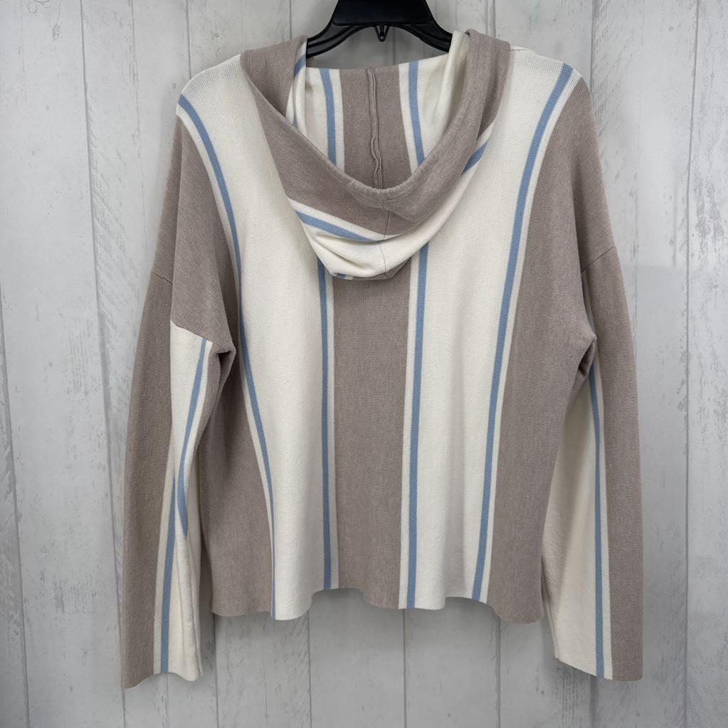 XL striped hoded sweater