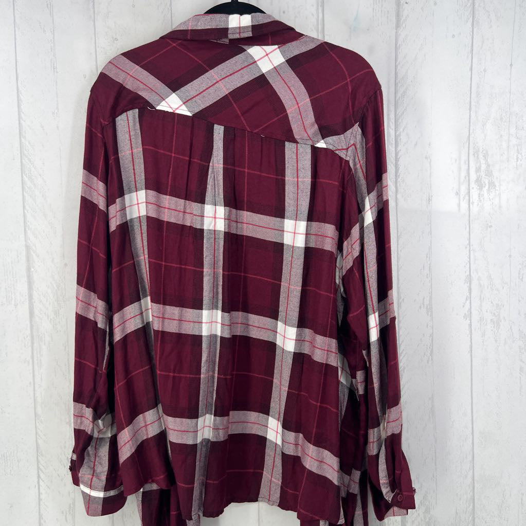 R47 2X plaid button down l/s top