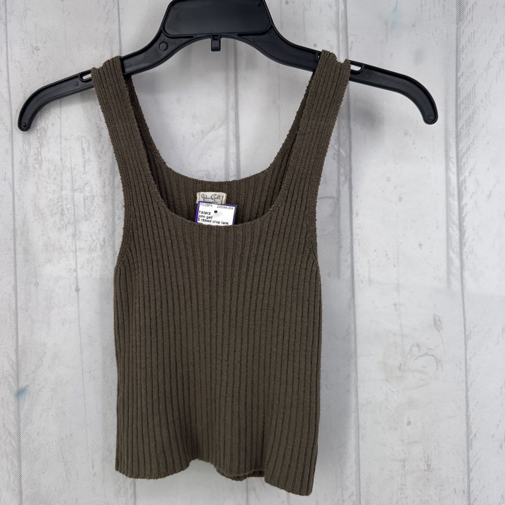 S ribbed crop tank