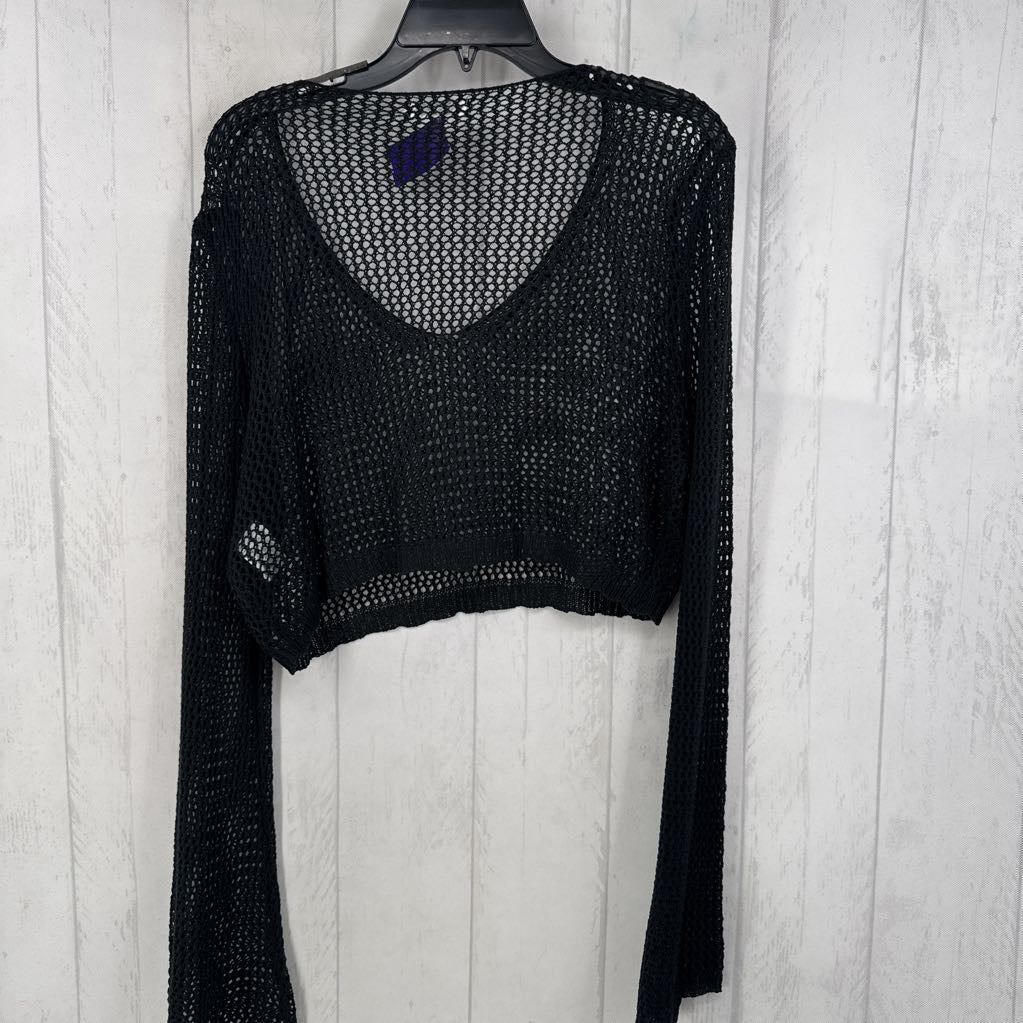 XL crochet l/s crop top