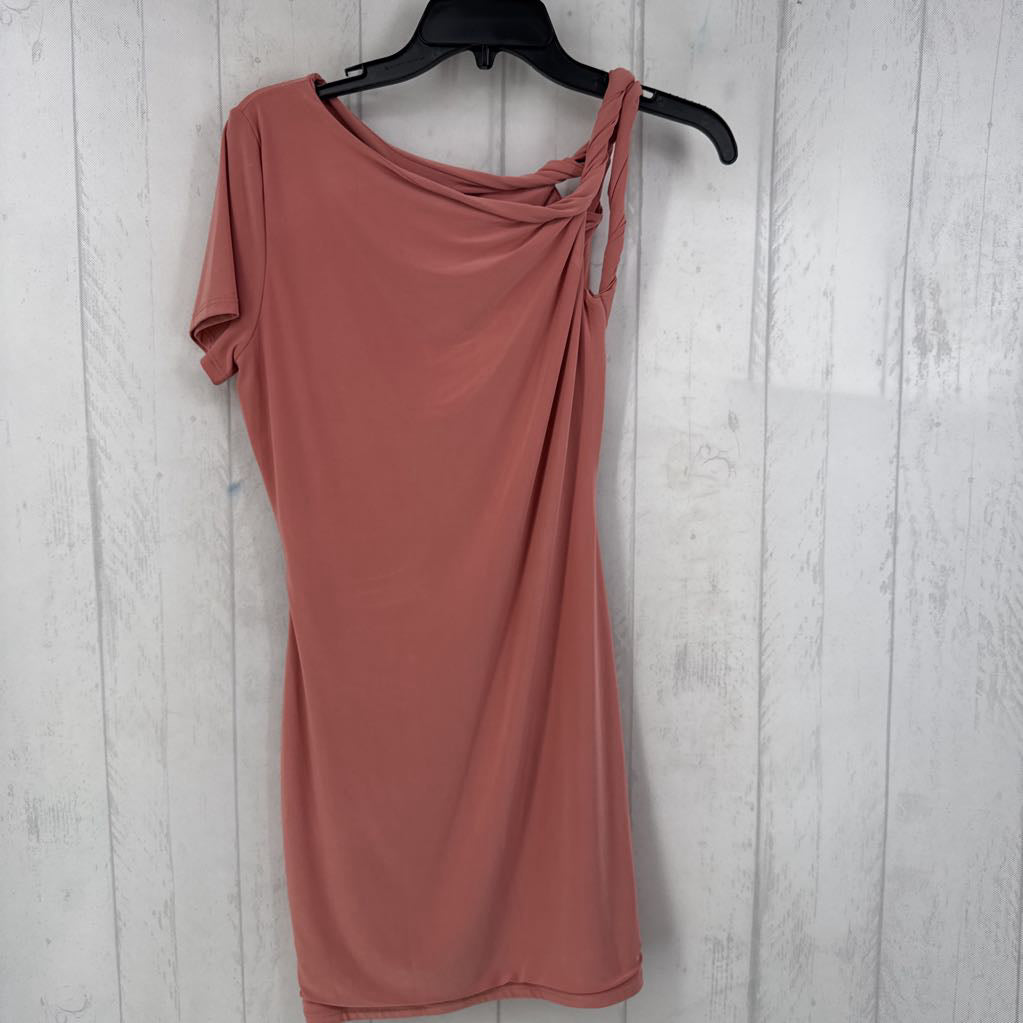 M silky cold shoulder dress
