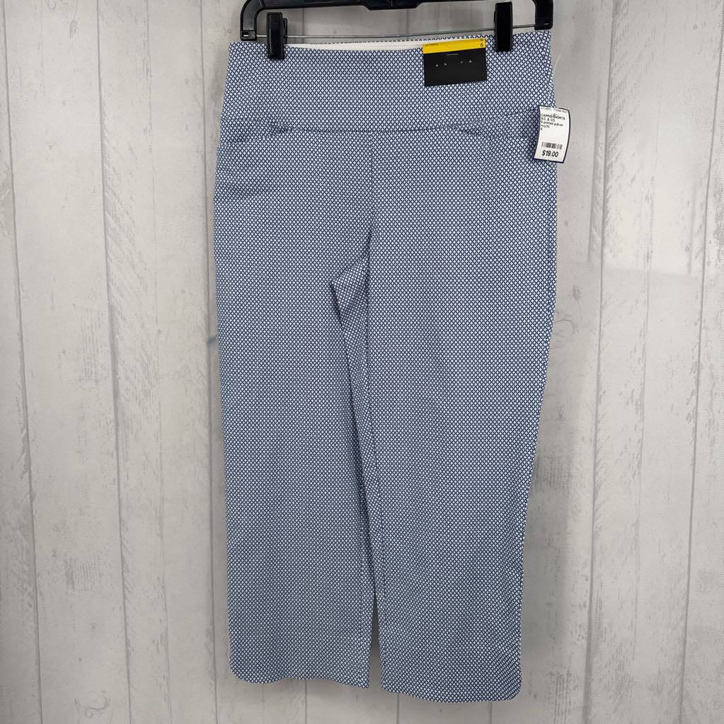 6 printed pull-on capris