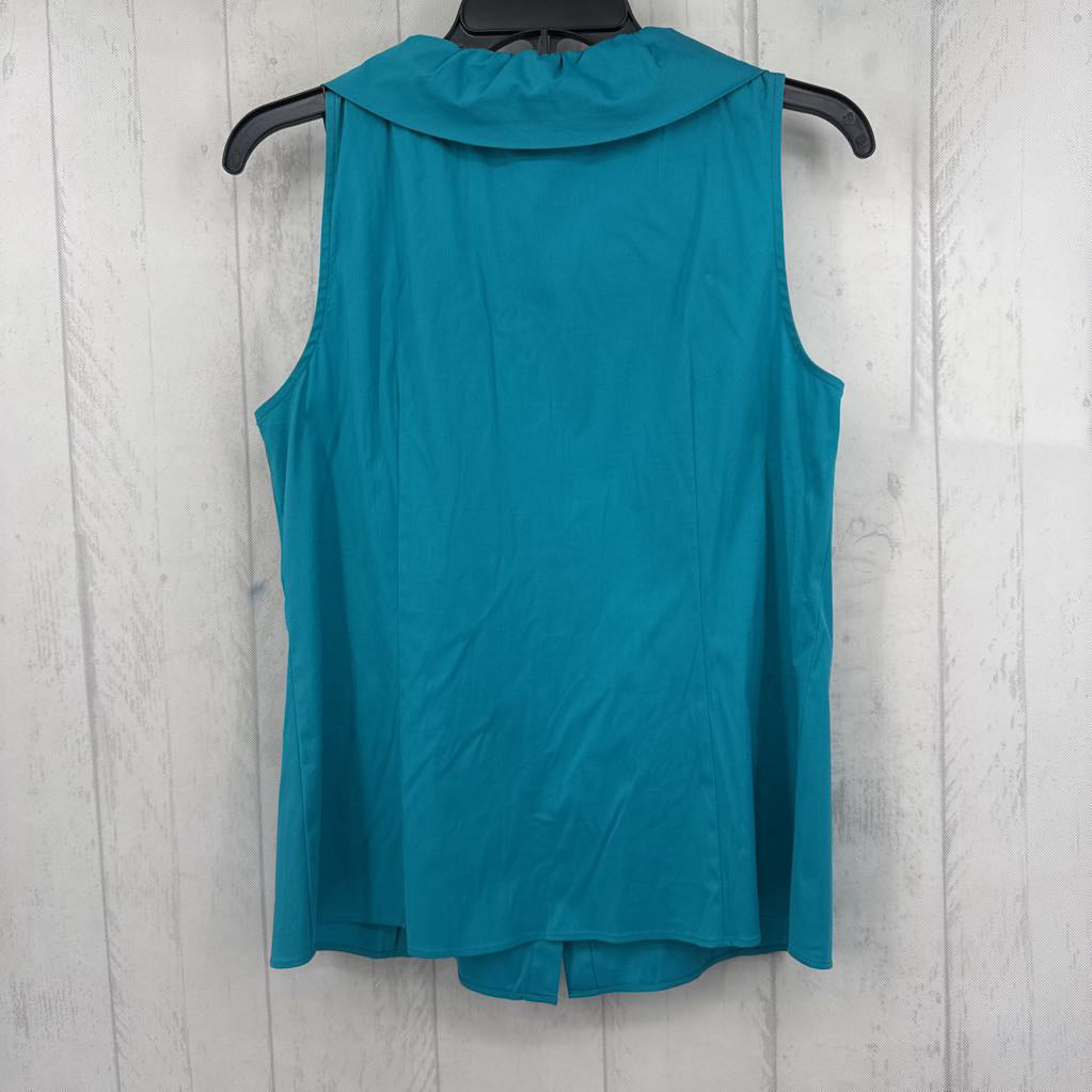 6 ruffled button down slvls tank