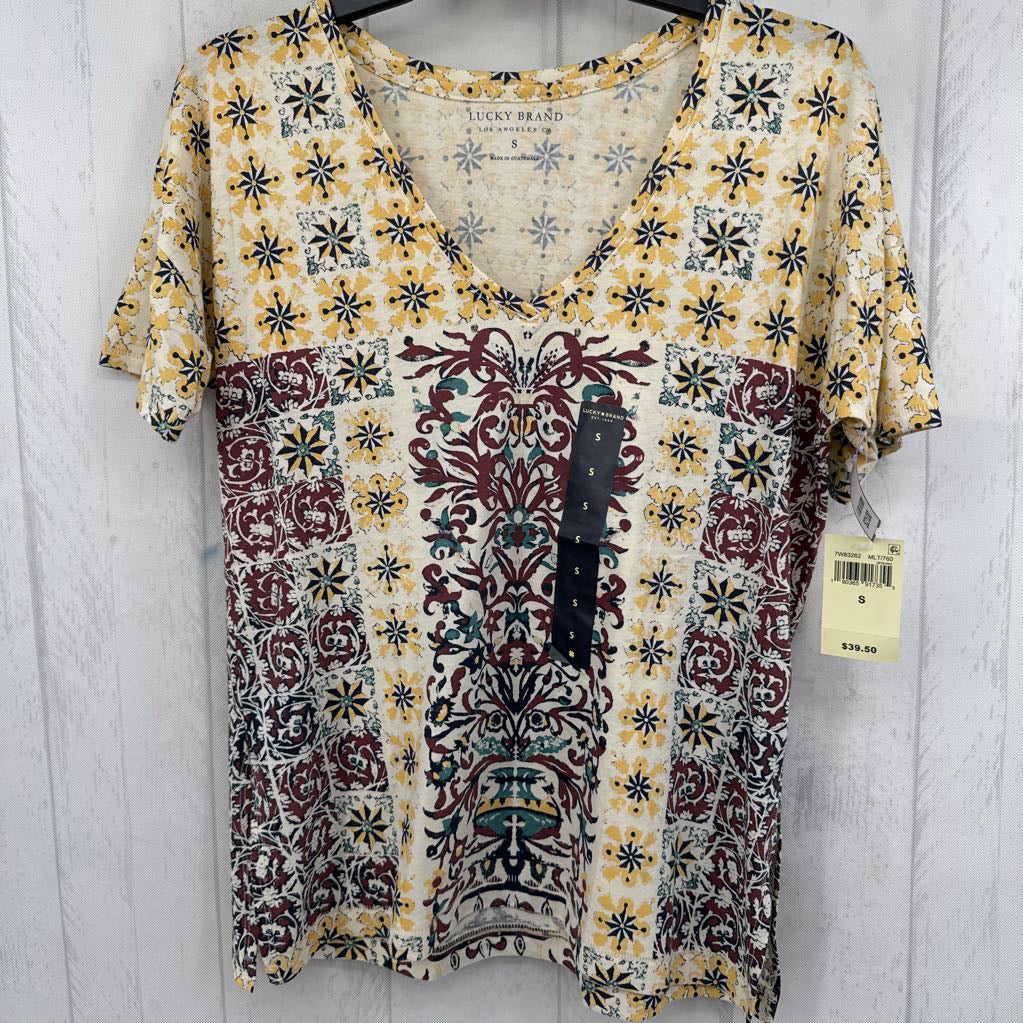 R40 S printed v-neck s/s tee