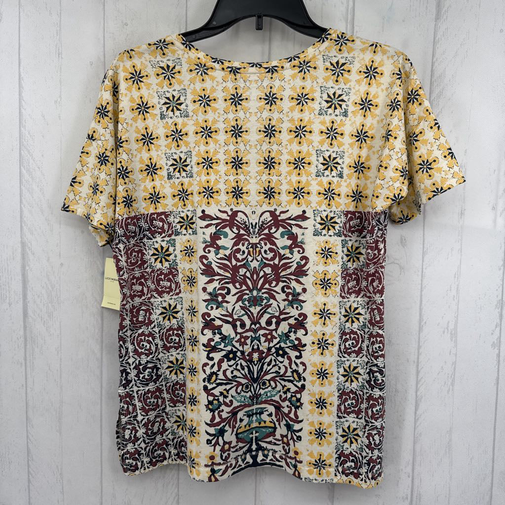 R40 S printed v-neck s/s tee