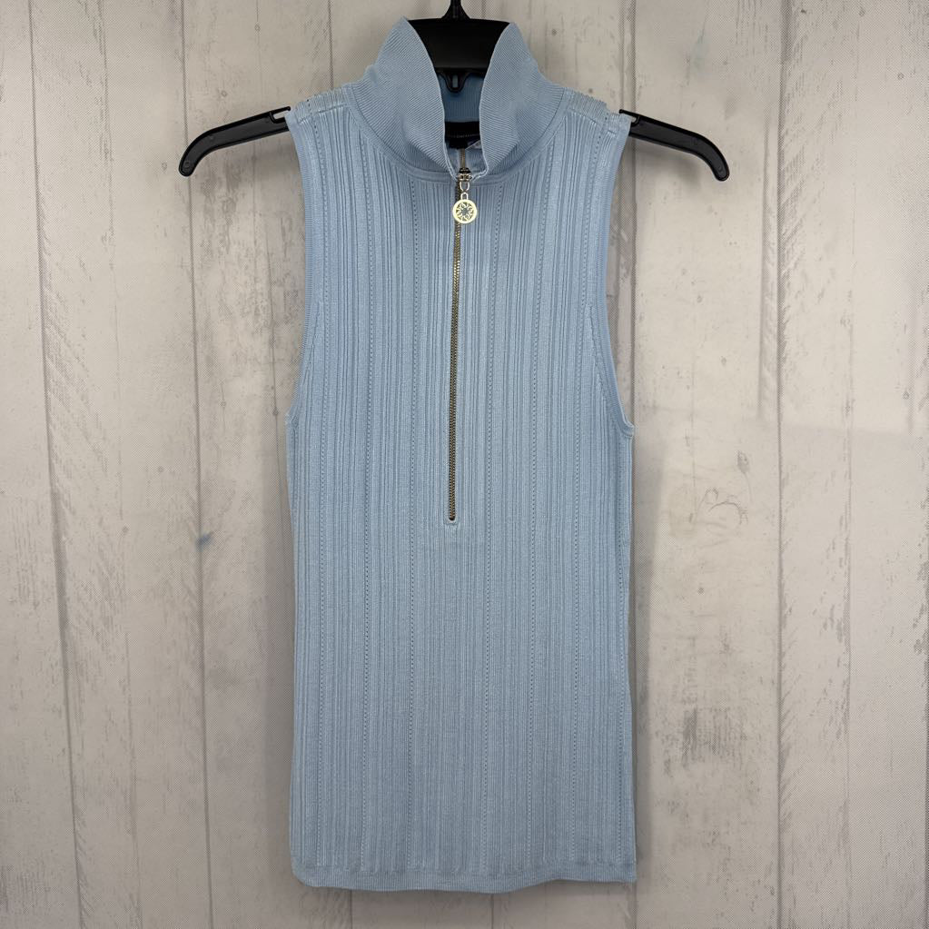 R69 M rib knit 1/2 zip tank