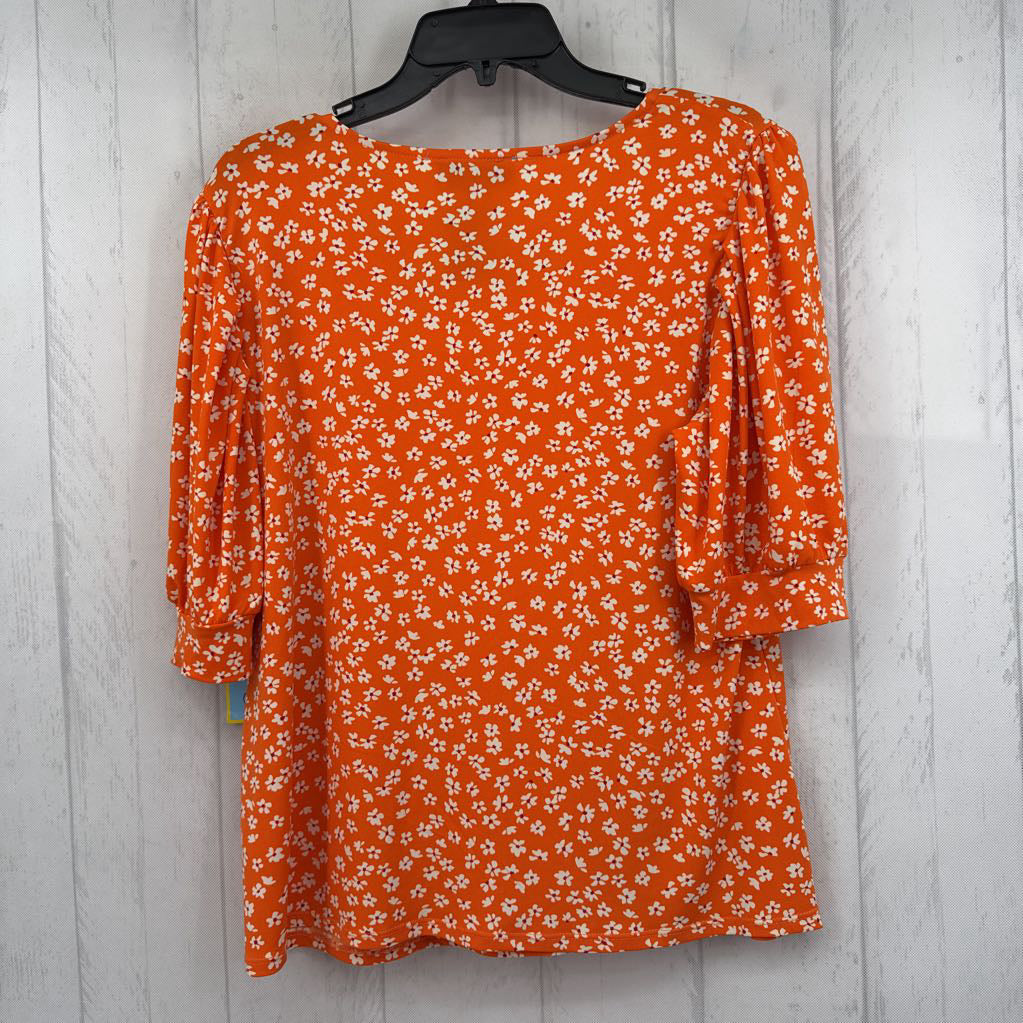 L flo print elbow slv top