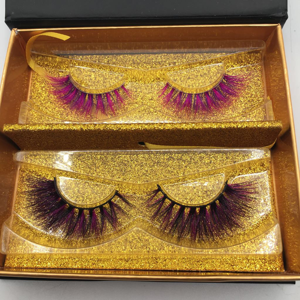 faux eyelashes-pnk/purp