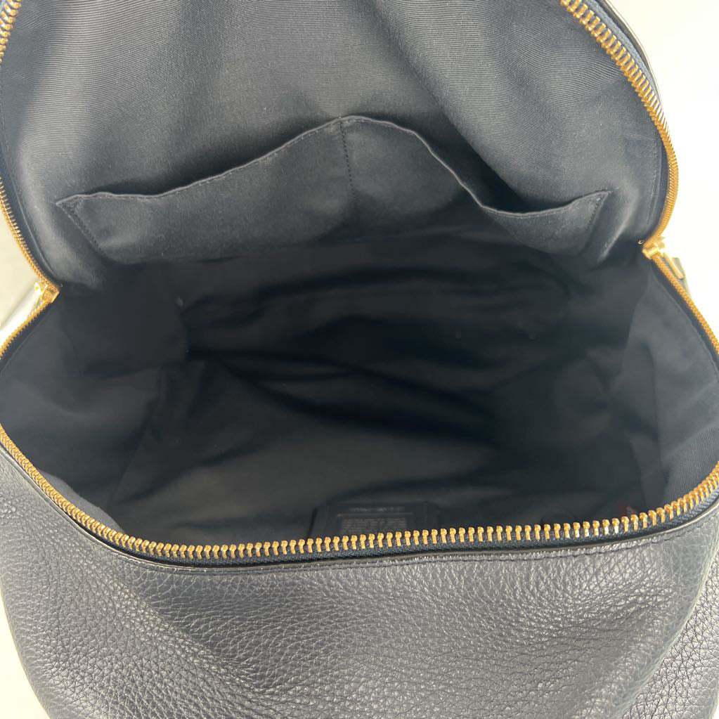 pebbled leather backpack