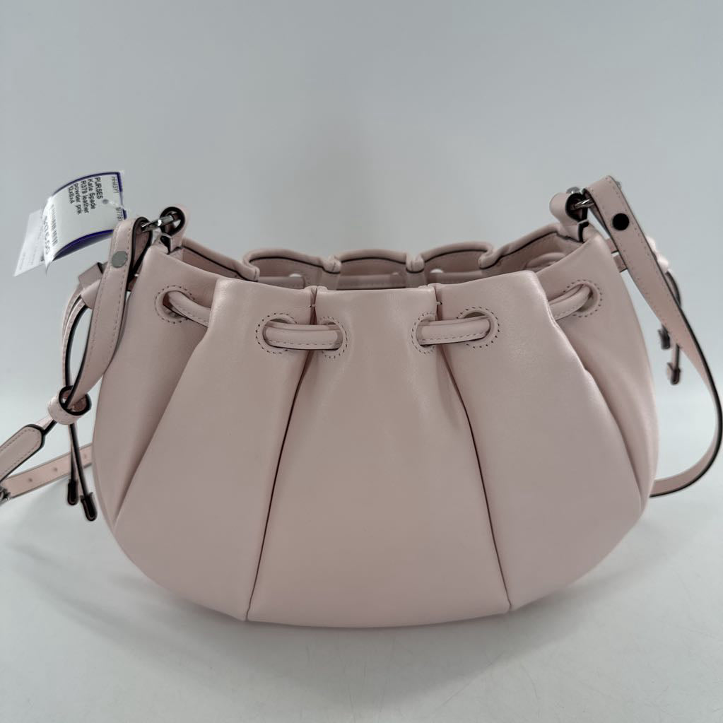 R379 leather drawstring crossbody