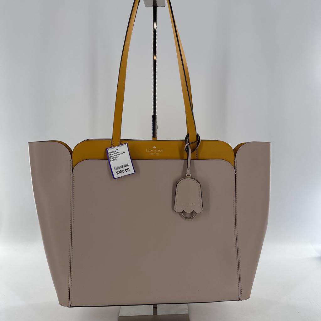 open leather tote