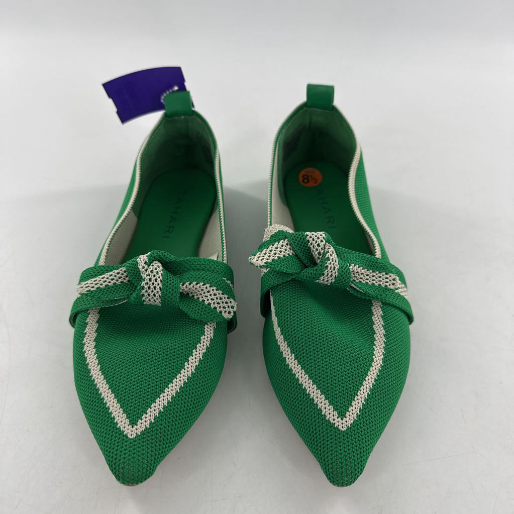 8.5 knit bow slip-ons