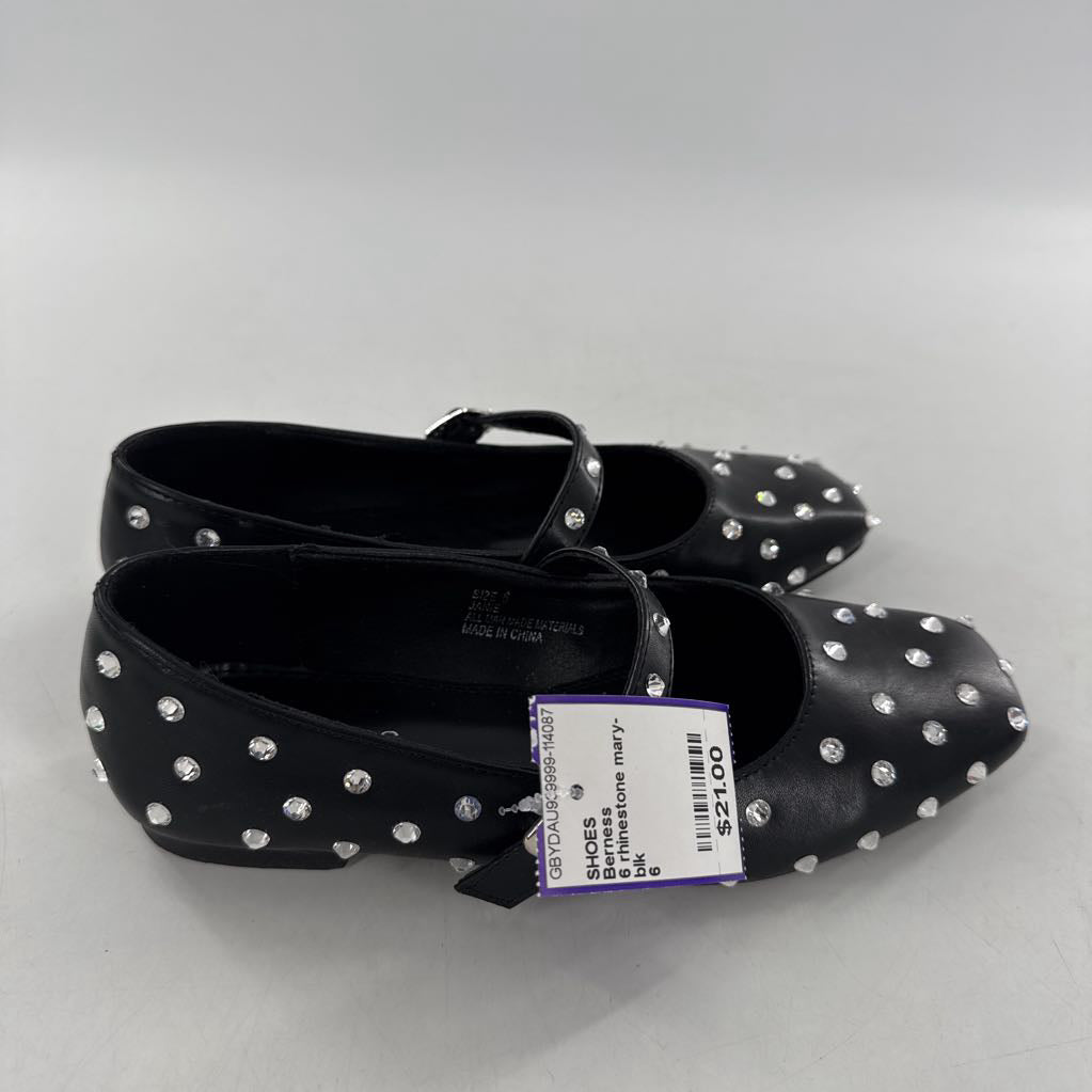 6 rhinestone mary-janes