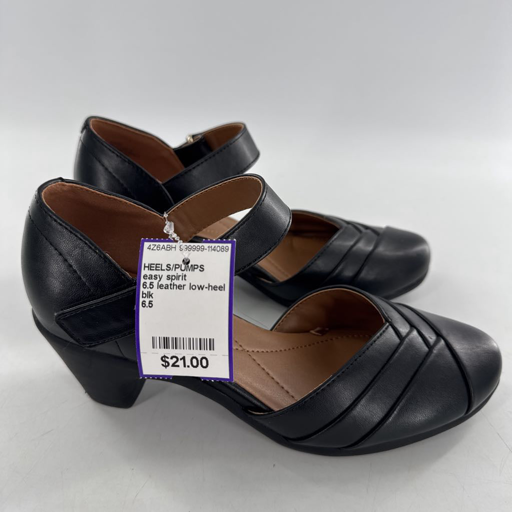 6.5 leather low-heel pump