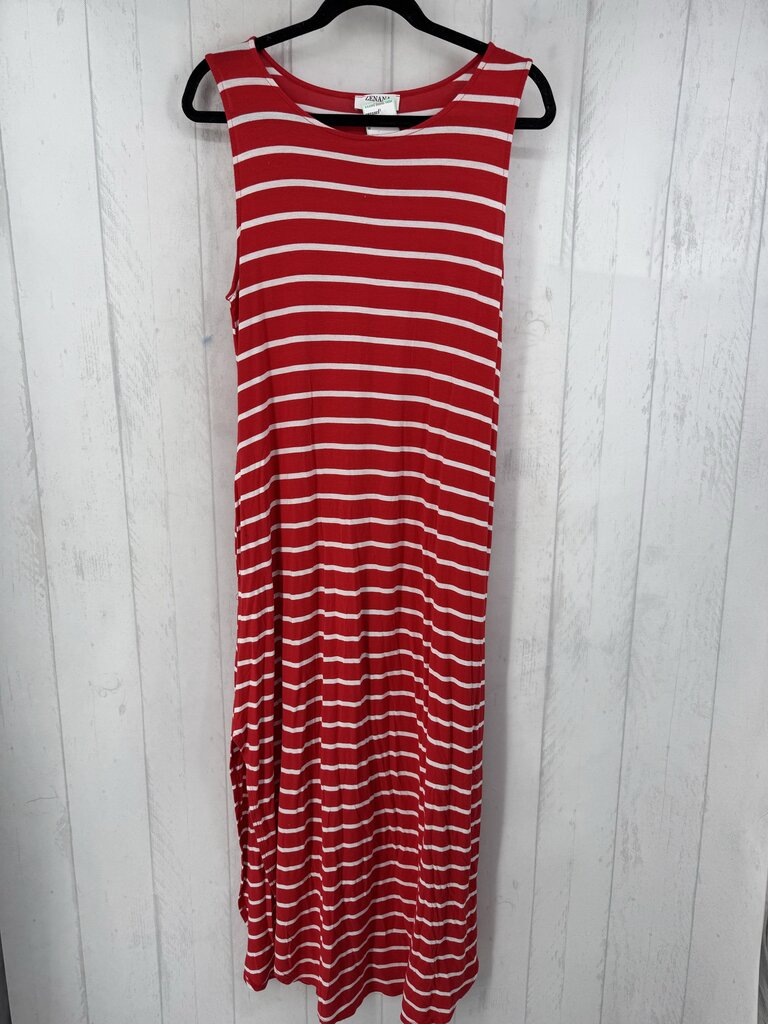 M striped slvls maxi dress