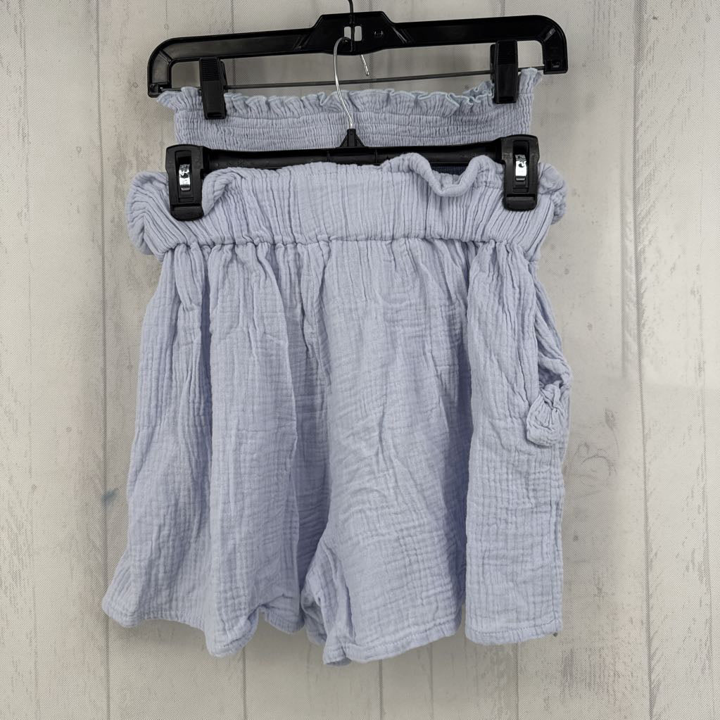 2pc M smocked bandeau top w/ shorts