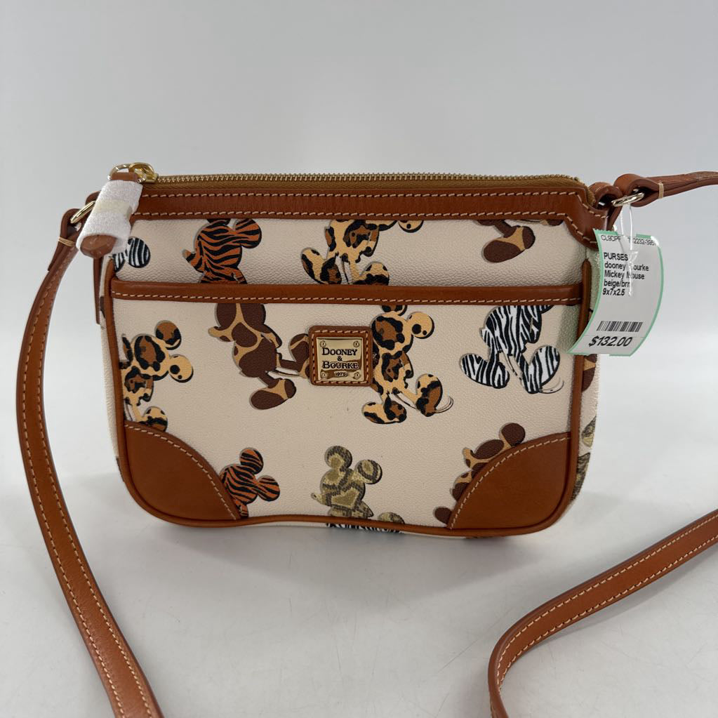 Mickey Mouse silhouette animal print crossbody