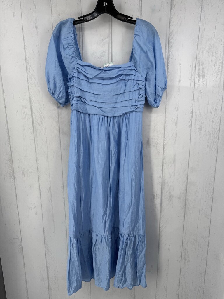 M ruched top s/s maxi dress