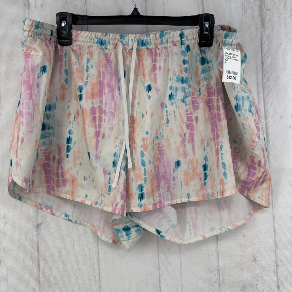 XL tie-dye running shorts