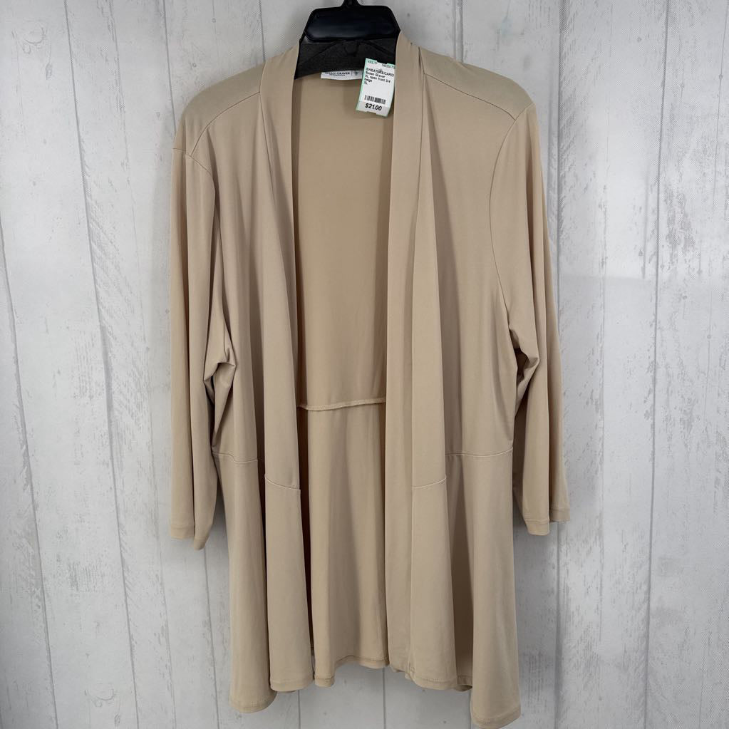 XL open front 3/4 slv cardi