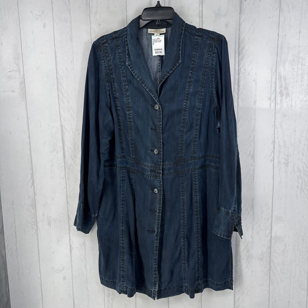 16 longer length denim jacket